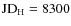 ${\rm JD}_{\rm H} = 8300$