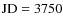 ${\rm JD} = 3750$