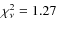 $\chi^2_{\nu} = 1.27$