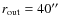 $r_{\rm out} = 40^{\prime\prime}$