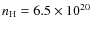 $n_{\rm H}=6.5\times 10^{20}$