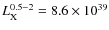$L_{\rm X}^{0.5-2} = 8.6 \times 10^{39}$