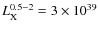 $L_{\rm X}^{0.5-2} = 3 \times 10^{39}$