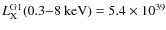 $L_{\rm X}^{\rm G1}(0.3{-}8~{\rm keV}) = 5.4\times 10^{39}$