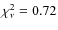 $\chi^2_{\nu} = 0.72$