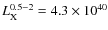 $L_{\rm X}^{0.5-2} = 4.3 \times 10^{40}$