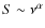 $S\sim \nu ^{\alpha }$