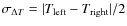 $\sigma_{{\rm\Delta }T}= \vert T_{{\rm left}}
-T_{{\rm right}}\vert/2$