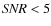 $\textit{SNR}< 5$