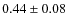 $0.44\pm 0.08$
