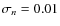 $\sigma _n = 0.01$