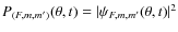 $P_{(F,m,m')} (\theta
,t) = \vert \psi _{F,m,m'} (\theta ,t)\vert ^2_{ }$