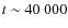 $t \sim 40~000$