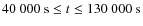 $40~000~{\rm s} \le t \le 130~000~{\rm s}$