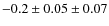 $-0.2\pm0.05\pm 0.07$