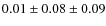 $0.01 \pm 0.08 \pm 0.09$