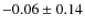 $-0.06 \pm 0.14$