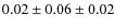$0.02 \pm 0.06 \pm 0.02$