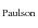 $_{\rm Paulson}$