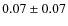 $0.07 \pm 0.07$