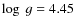 $\log~g = 4.45$