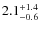 $2.1^{+\rm 1.4}_{-0.6}$