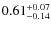 $0.61^{+\rm0.07}_{-0.14}$