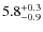$5.8^{+\rm0.3}_{-0.9}$