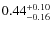 $0.44^{+\rm0.10}_{-0.16}$