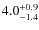 $4.0^{+\rm0.9}_{-1.4}$