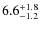 $6.6^{+\rm 1.8}_{-1.2}$
