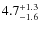 $4.7^{+\rm 1.3}_{-1.6}$
