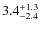 $3.4^{+\rm 1.3}_{-2.4}$