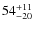 $ 54^{+\rm 11}_{- 20}$