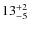 $ 13^{+\rm 2}_{- 5}$