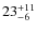 $ 23^{+\rm 11}_{- 6}$