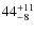 $ 44^{+\rm 11}_{- 8}$