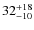 $ 32^{+\rm 18}_{- 10}$