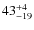$ 43^{+\rm 4}_{- 19}$