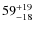 $ 59^{+\rm 19}_{- 18}$
