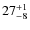 $ 27^{+\rm 1}_{- 8}$