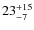 $ 23^{+\rm 15}_{- 7}$