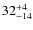 $ 32^{+\rm 4}_{- 14}$