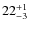 $ 22^{+\rm 1}_{- 3}$