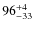 $ 96^{+\rm 4}_{- 33}$