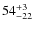 $ 54^{+\rm 3}_{- 22}$