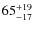 $ 65^{+\rm 19}_{- 17}$