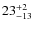 $ 23^{+\rm 2}_{- 13}$