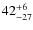 $ 42^{+\rm 6}_{- 27}$