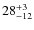 $ 28^{+\rm 3}_{- 12}$